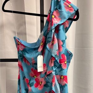 Brand new with tags floral one shoulder dress